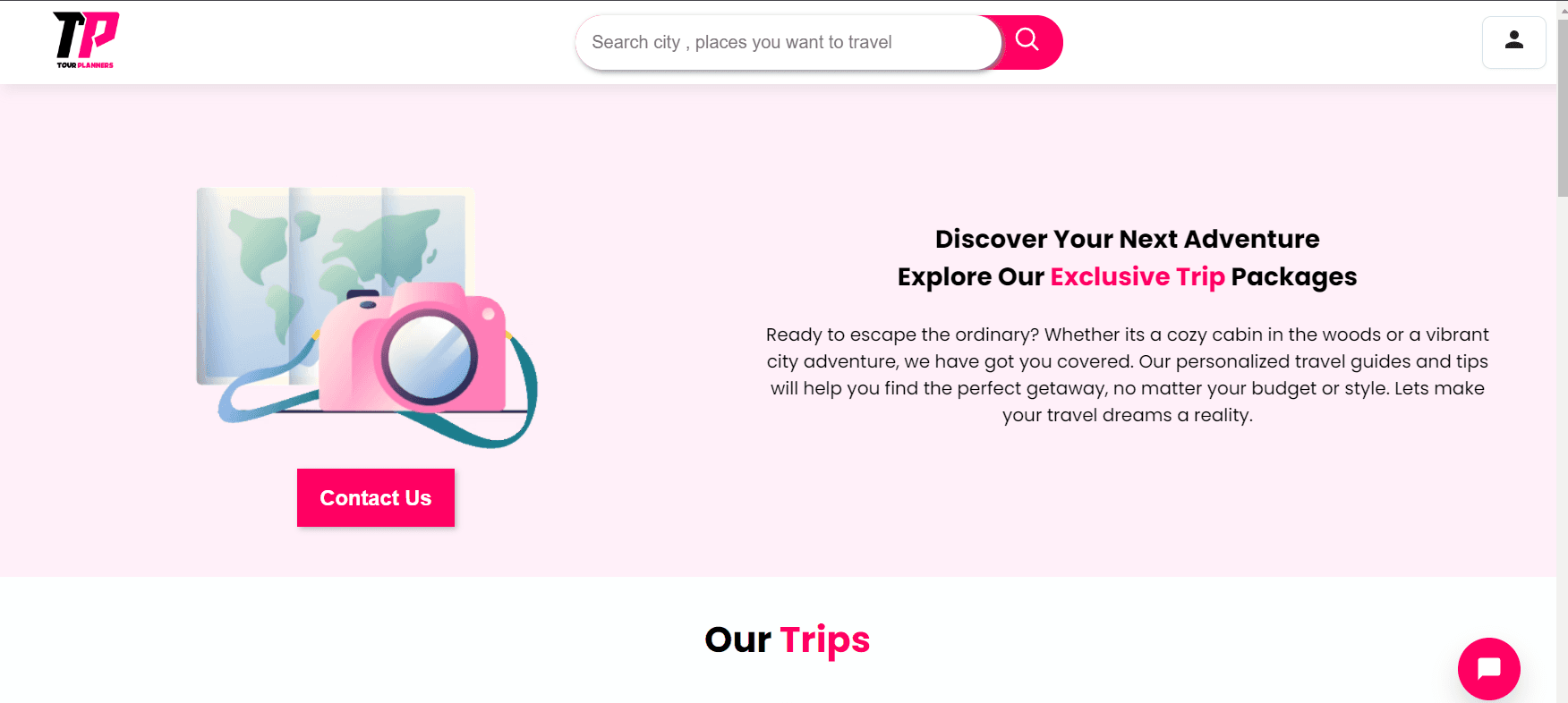 Tourplanner AI preview